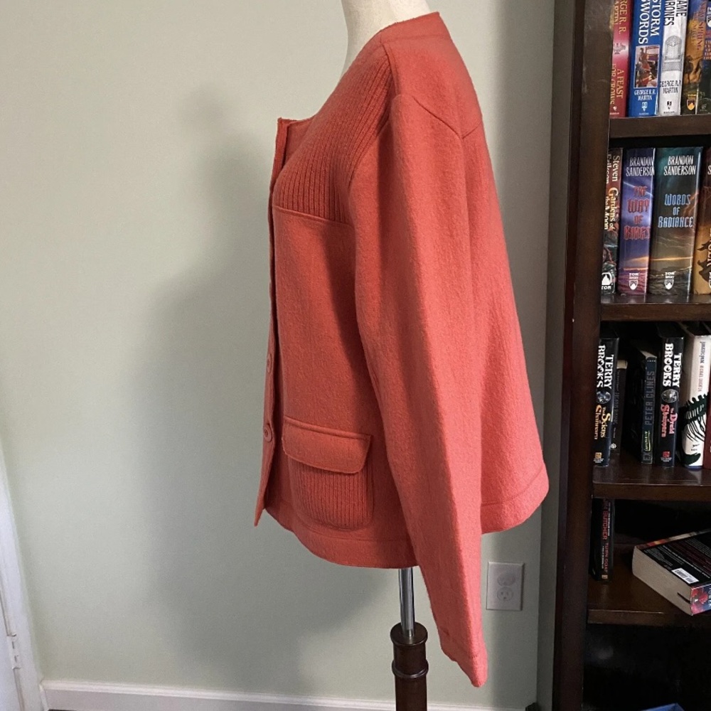 Orvis Coral Button Up Shacket Jacket Size L 100% … - image 3